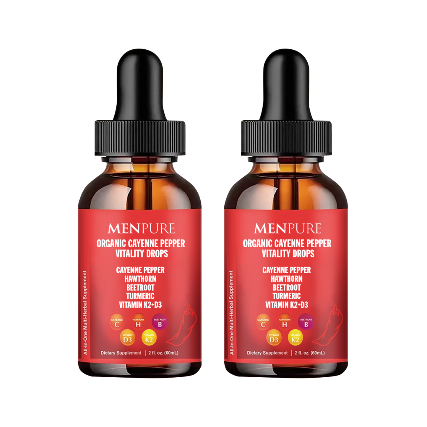Menpure Organic Cayenne Pepper Vitality Drops