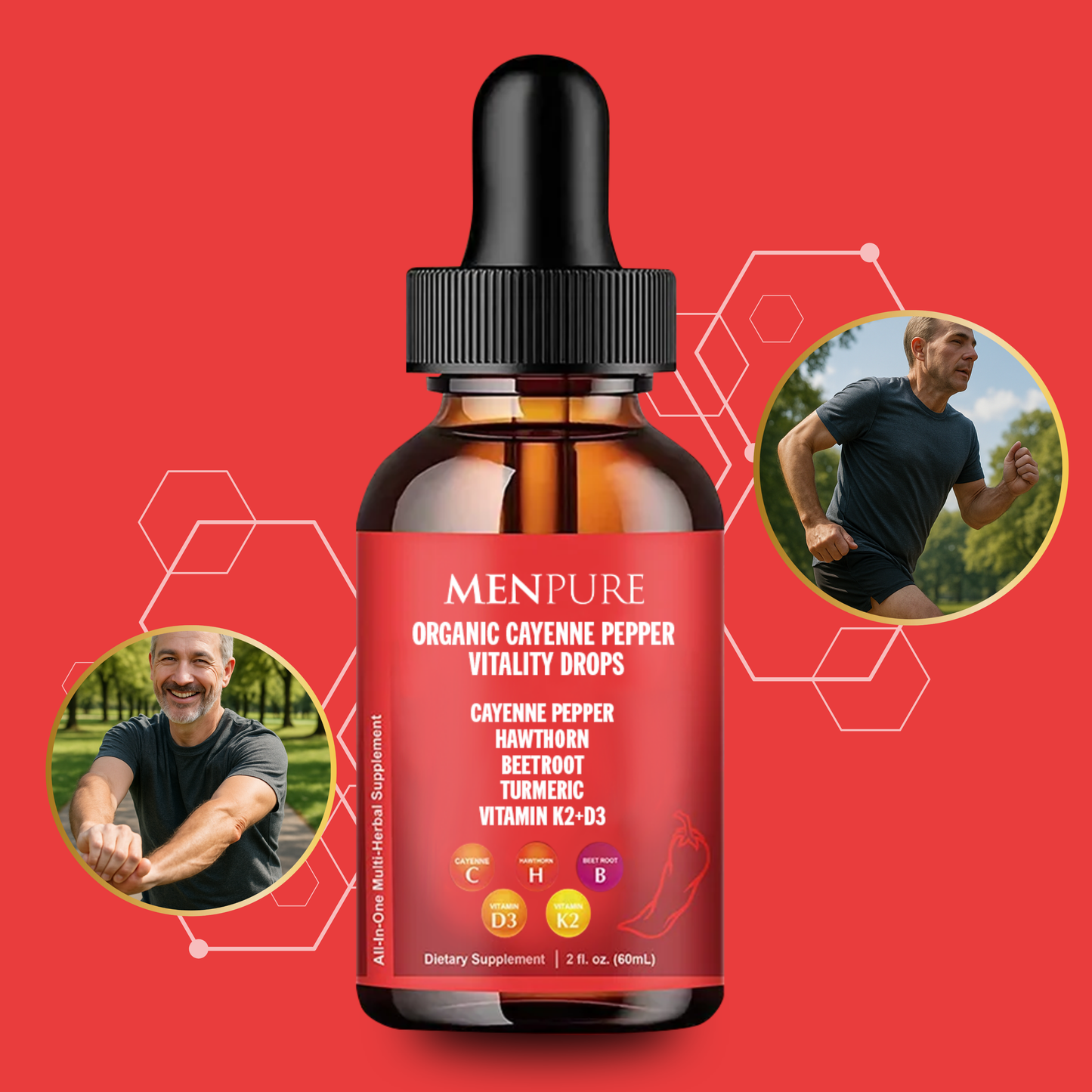 Menpure Organic Cayenne Pepper Vitality Drops
