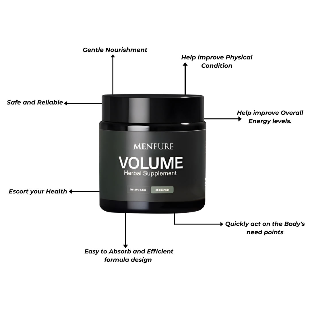 Menpure Volume Herbal Supplement, Your Daily Stamina, Energy & Vitality Support