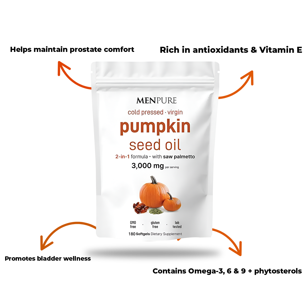 Meet Menpure Pumpkin Seed Oil Softgels, Your Men's Wellness Solution