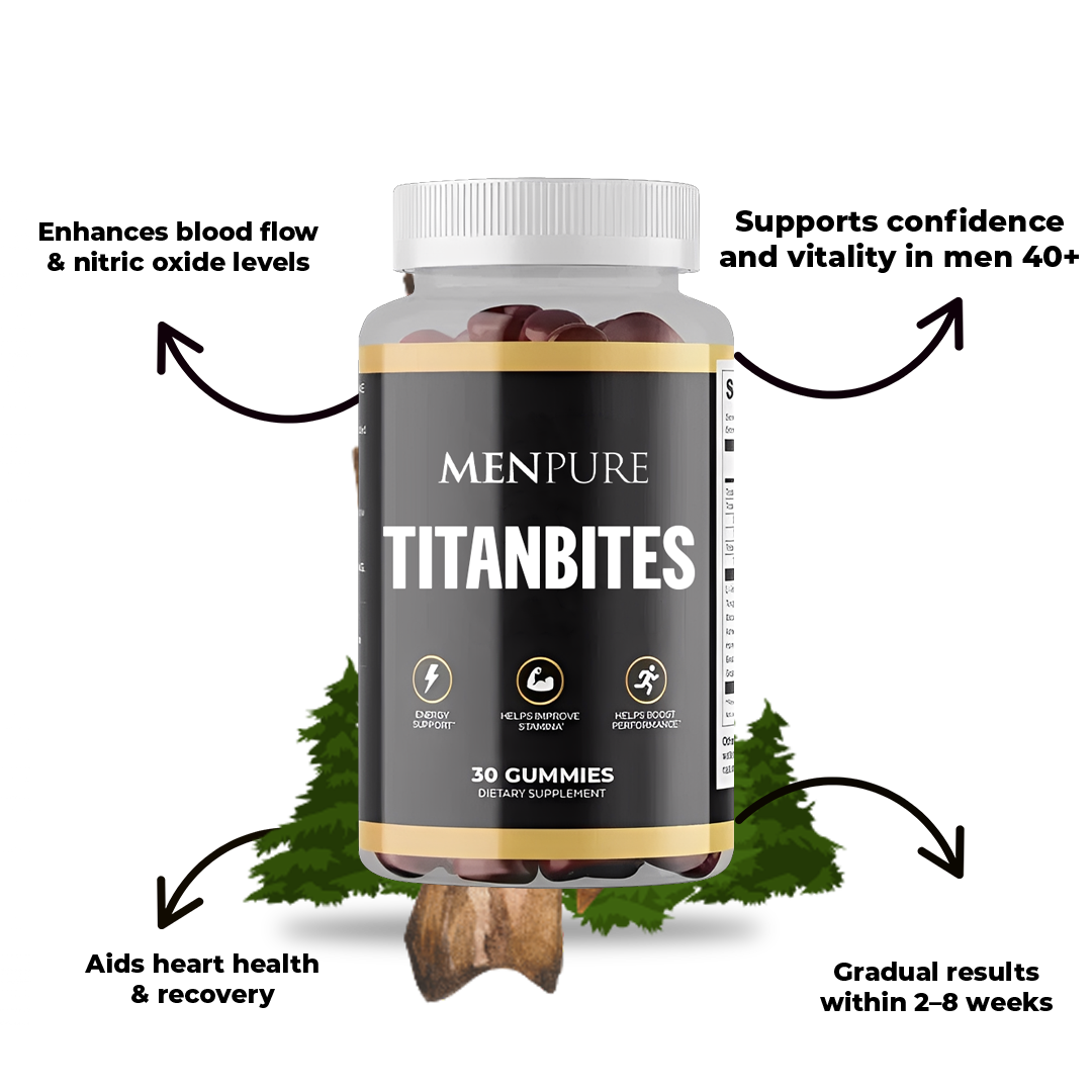 Meet the Menpure TITANBITES, Your All-in-One Men’s Performance & Vitality Gummy
