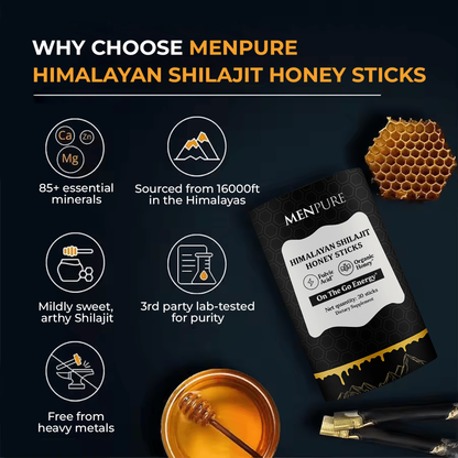 Menpure Himalayan Shilajit Honey Sticks