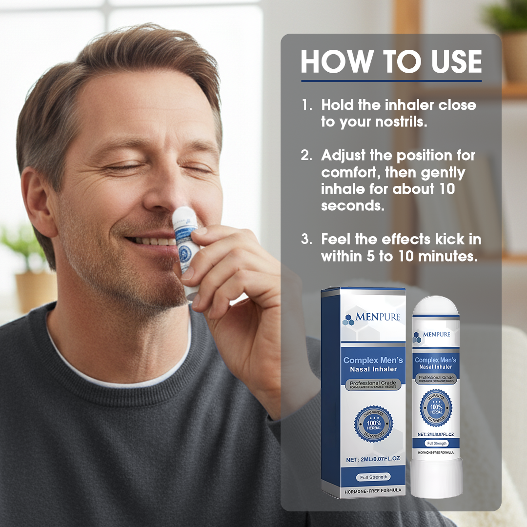 Menpure Complex Men's Nasal Inhaler | Instant erections & lasting endurance, without pills!