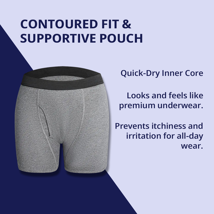 Men’s Ultra-Absorbent Leak-Proof Boxer Briefs