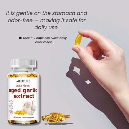 Menpure Odorless Aged Garlic Extract Softgels