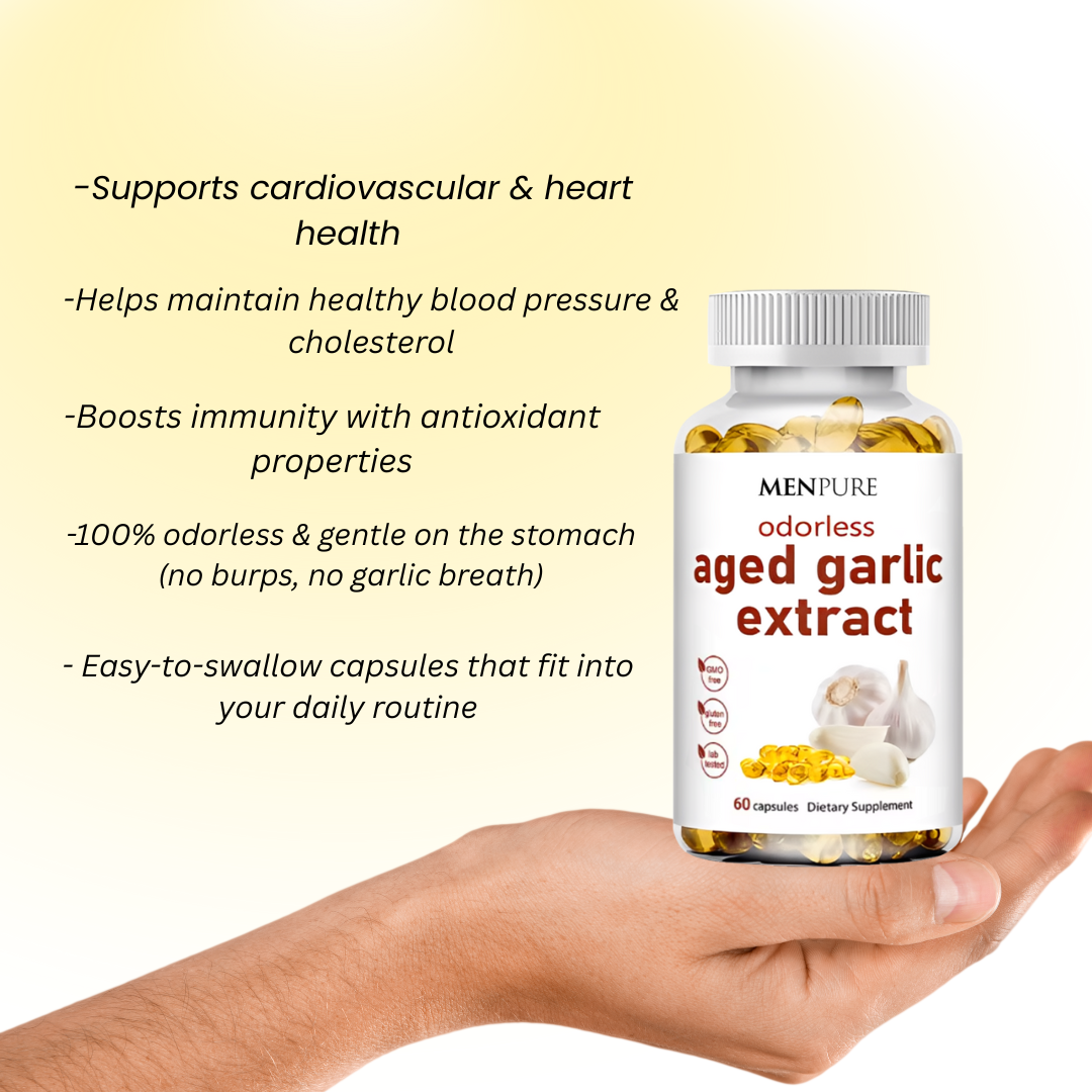Menpure Odorless Aged Garlic Extract Softgels
